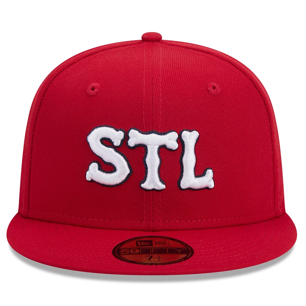 Men's New Era Red St. Louis Cardinals 2024 City Connect 59FIFTY Fitted Hat