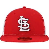 Men's New Era Red St. Louis Cardinals Team Color 59FIFTY Trucker Fitted Hat