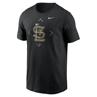 T-shirt à logo camouflage St. Louis Cardinals Nike noir pour homme