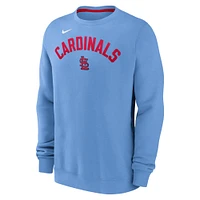 Men's Nike Light Blue St. Louis Cardinals Classic Fleece Performance Pullover Sweatshirt