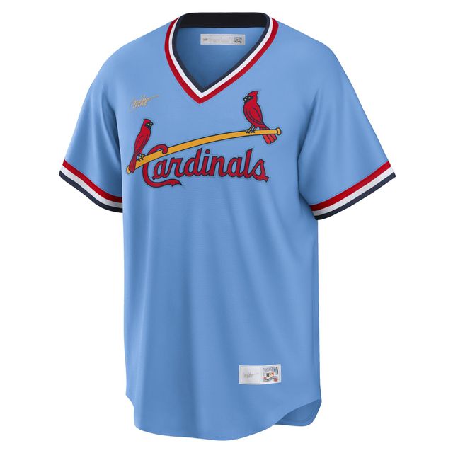 Maillot de l'équipe Nike St. Louis Cardinals Road Cooperstown Collection bleu clair pour homme