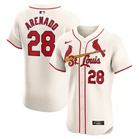 Maillot de joueur alternatif d'élite Nike Nolan Arenado Cream pour homme des Cardinals St. Louis