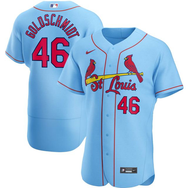 Homme Nike Paul Goldschmidt Light Blue St.Louis Cardinals Alternate Authentic Player - Maillot