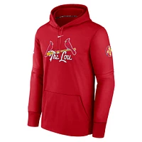 Men's Nike Red St. Louis Cardinals Authentic Collection City Connect Performance Pullover Hoodie