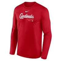 Men's Nike Red St. Louis Cardinals Authentic Collection Performance Long Sleeve T-Shirt