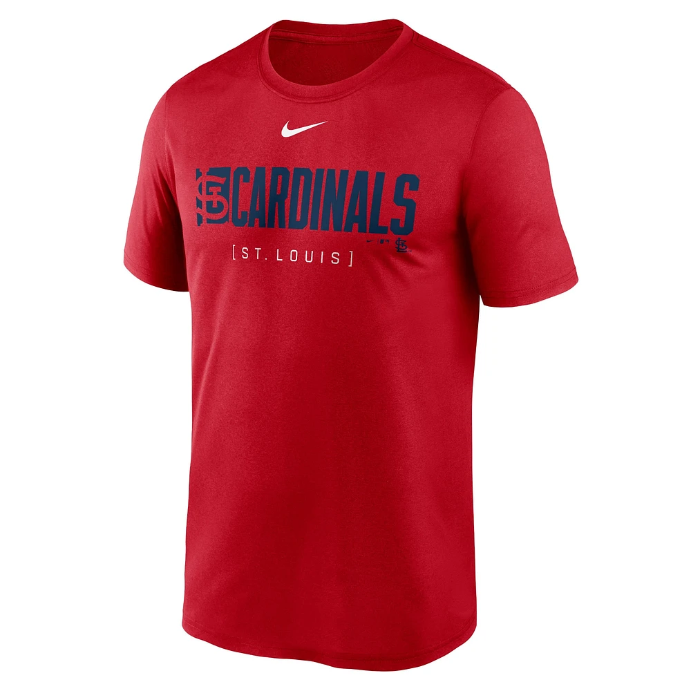T-shirt Nike rouge St. Louis Cardinals Knockout Legend Performance pour homme