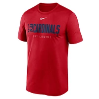 T-shirt Nike rouge St. Louis Cardinals Knockout Legend Performance pour homme