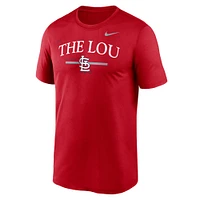 T-shirt d'entraînement Nike rouge pour homme St. Louis Cardinals Local Legend
