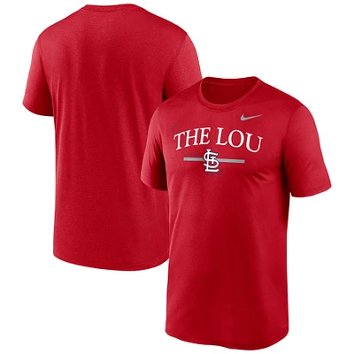T-shirt d'entraînement Nike rouge pour homme St. Louis Cardinals Local Legend