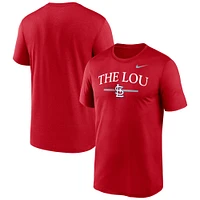 T-shirt d'entraînement Nike rouge pour homme St. Louis Cardinals Local Legend