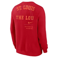 Men's Nike Red St. Louis Cardinals Statement Ball Game Fleece Pullover Sweatshirt