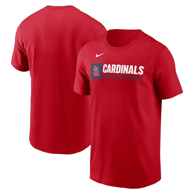 T-shirt Nike rouge Team Block des Cardinals de St. Louis pour homme