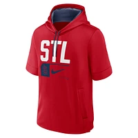 Men's Nike Red St. Louis Cardinals Tri Code Lockup Short Sleeve Pullover Hoodie
