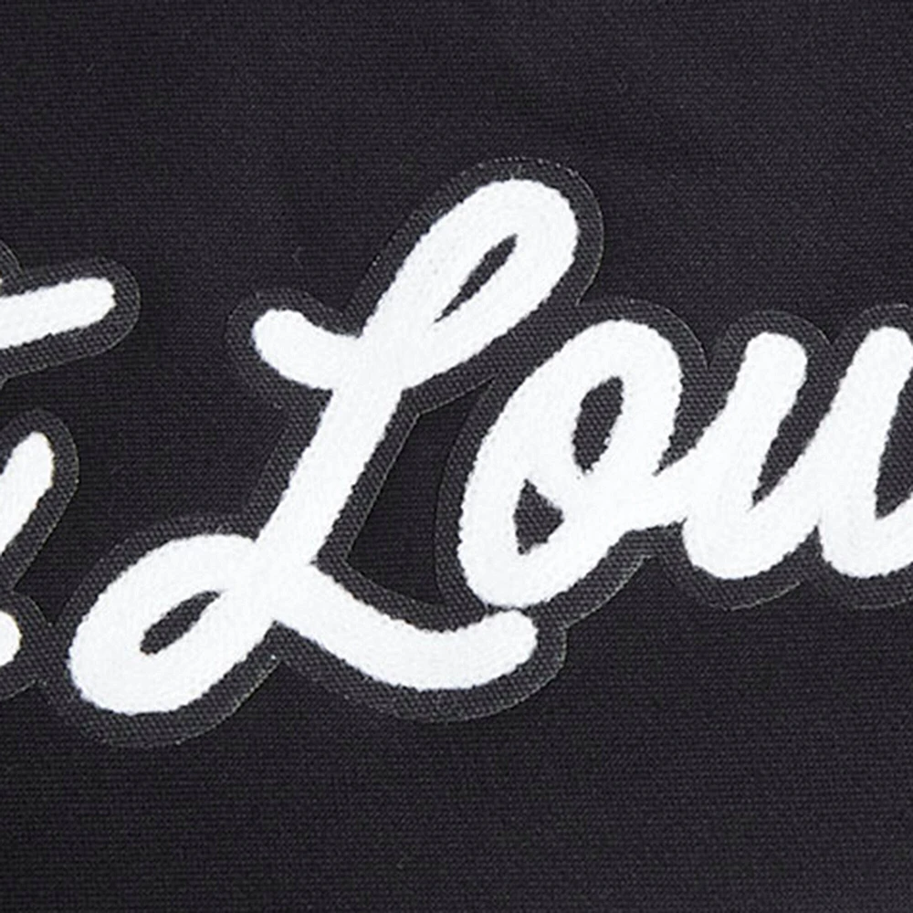 Men's Pro Standard Black St. Louis Cardinals Paint The City Dropped Shoulder Pullover Sweatshirt