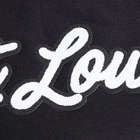 Men's Pro Standard Black St. Louis Cardinals Paint The City Dropped Shoulder Pullover Sweatshirt