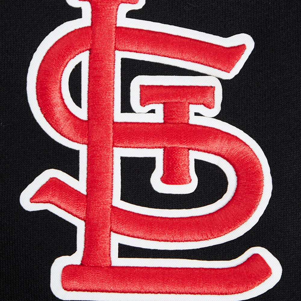 Men's Pro Standard Black St. Louis Cardinals Paint The City Dropped Shoulder Pullover Sweatshirt
