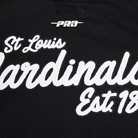 Men's Pro Standard Black St. Louis Cardinals Paint The City Dropped Shoulder Pullover Sweatshirt