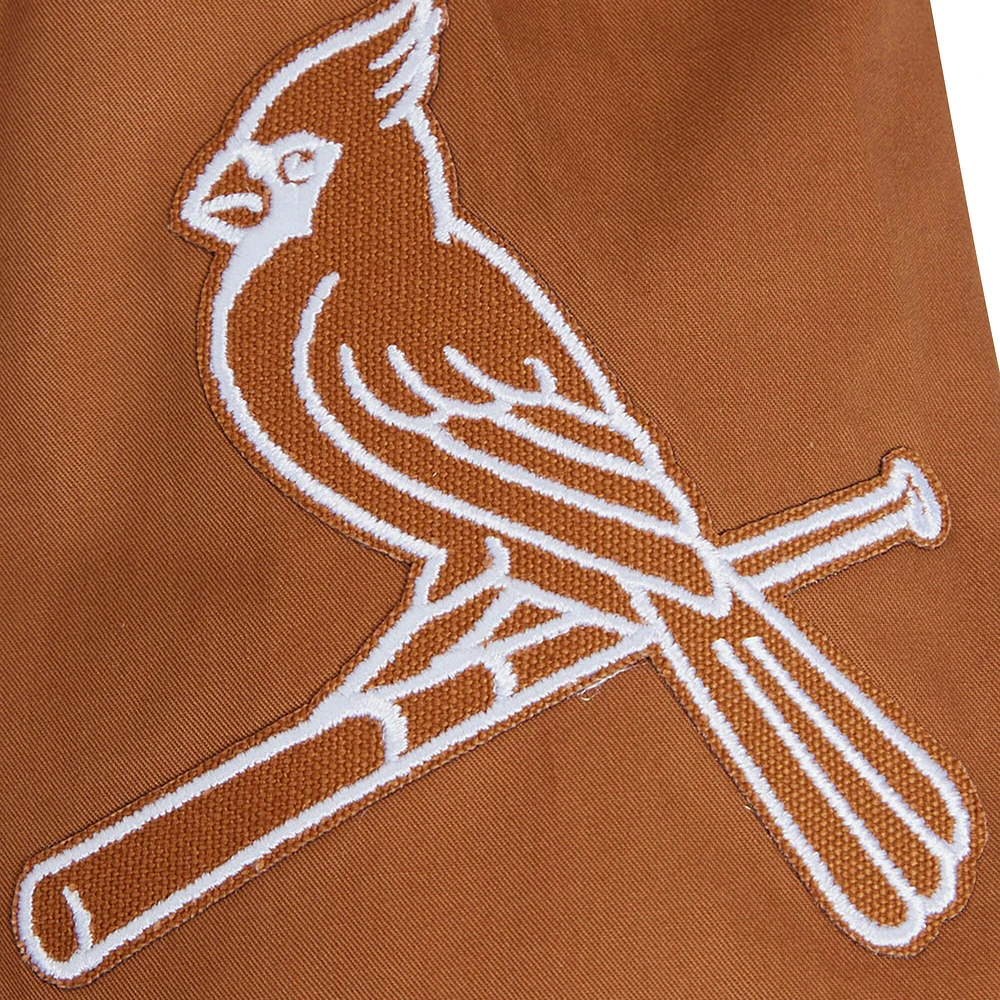 Men's Pro Standard Brown St. Louis Cardinals Paint The City Twill Full-Zip Jacket