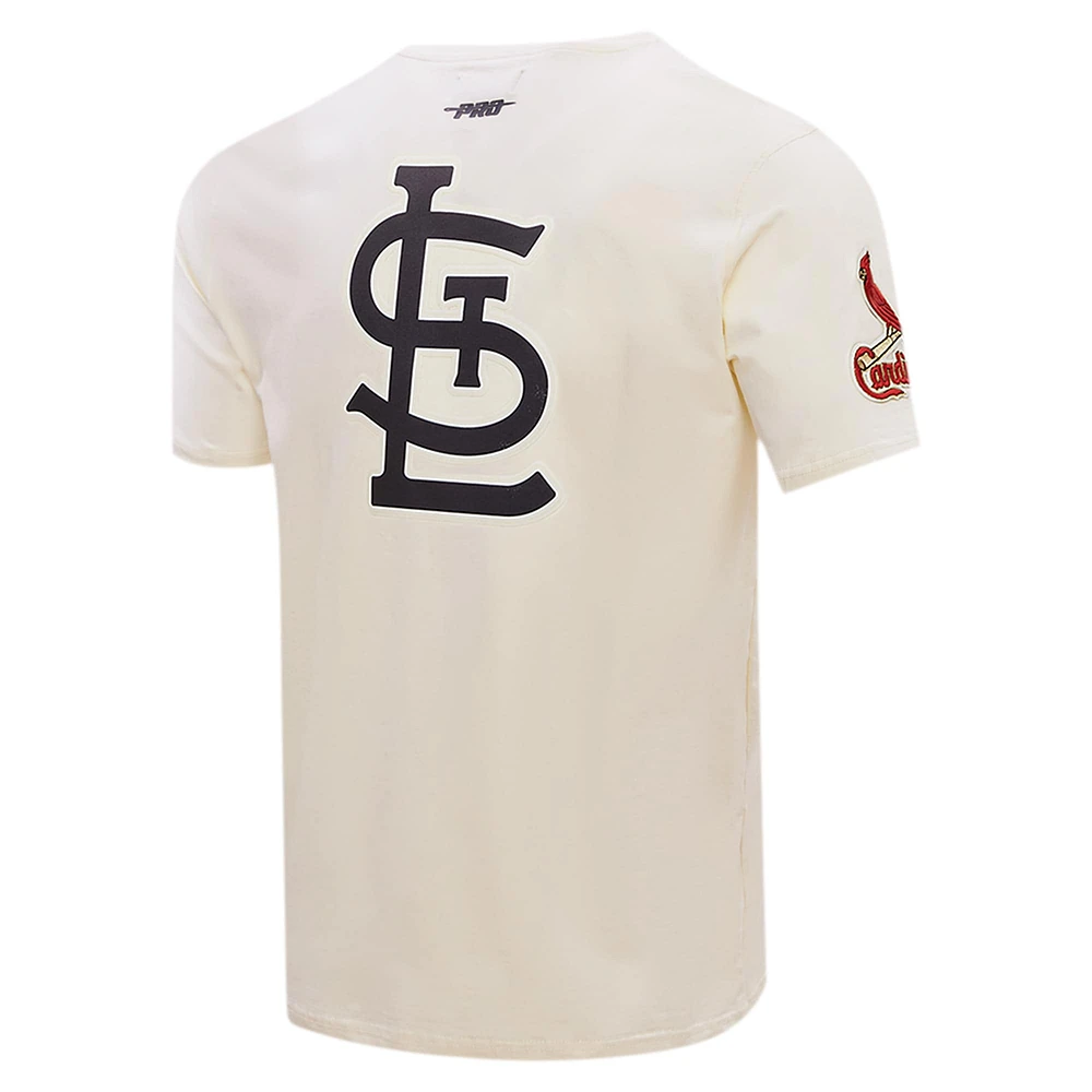 Men's Pro Standard Cream St. Louis Cardinals Club Member Badge T-Shirt