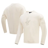Men's Pro Standard Cream St. Louis Cardinals Neutral Drop Shoulder Pullover Sweatshirt
