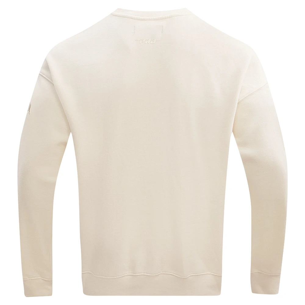 Men's Pro Standard Cream St. Louis Cardinals Neutral Drop Shoulder Pullover Sweatshirt