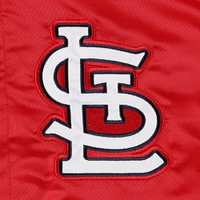Men's Starter Red St. Louis Cardinals Midfield Satin Full-Snap Varsity Jacket