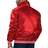 Men's Starter x Levi's Red St. Louis Cardinals Silver Tab Satin Full-Snap Trucker Jacket
