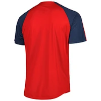 Men's Stitches Red St. Louis Cardinals Button-Down Raglan Fashion Jersey