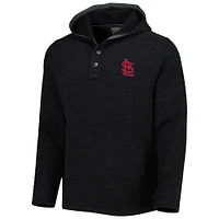 Men's Tommy Bahama Black St. Louis Cardinals Queensland Quilted Hoodie