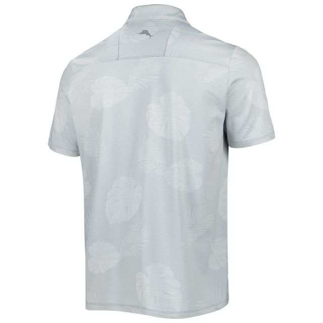 Polo pour homme Tommy Bahama Gris Cardinals de Saint-Louis Palm Coast Delray Fond IslandZone Allover