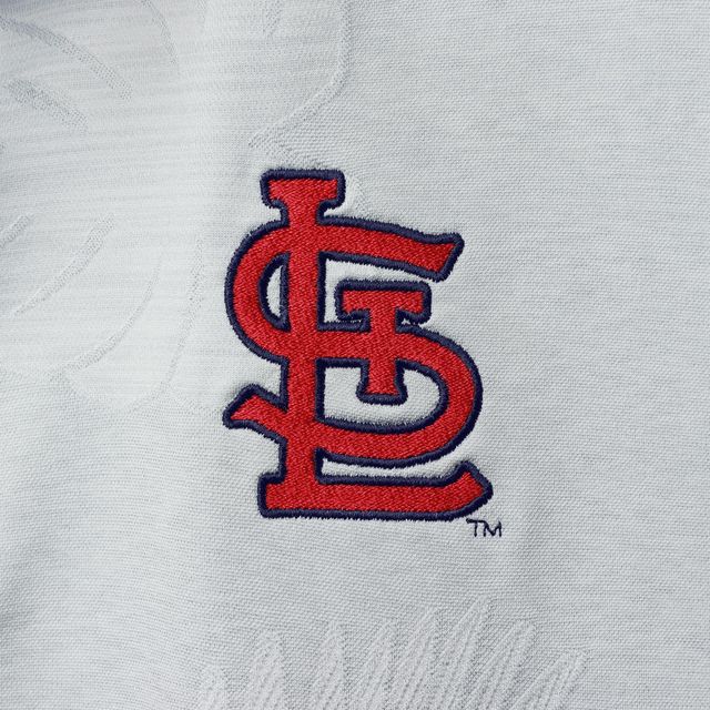 Polo pour homme Tommy Bahama Gris Cardinals de Saint-Louis Palm Coast Delray Fond IslandZone Allover
