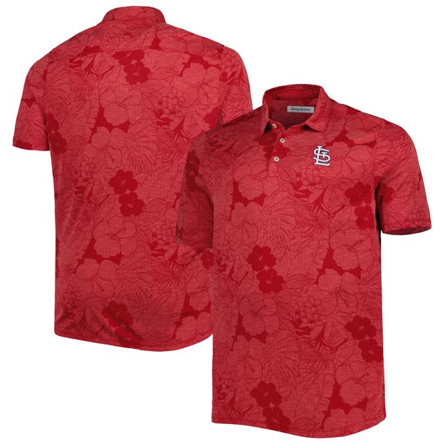 Polo Tommy Bahama Red St. Louis Cardinals Big & Tall Miramar Blooms pour homme