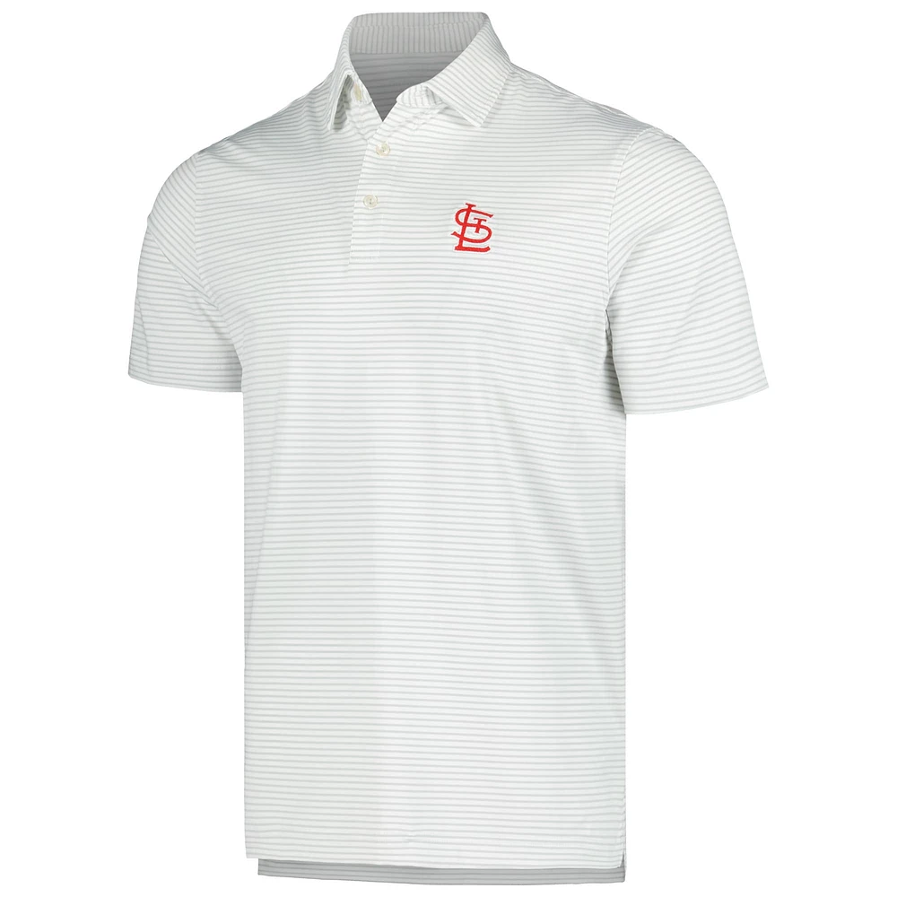 Men's Vineyard Vines  Gray St. Louis Cardinals Bradley Stripe Polo