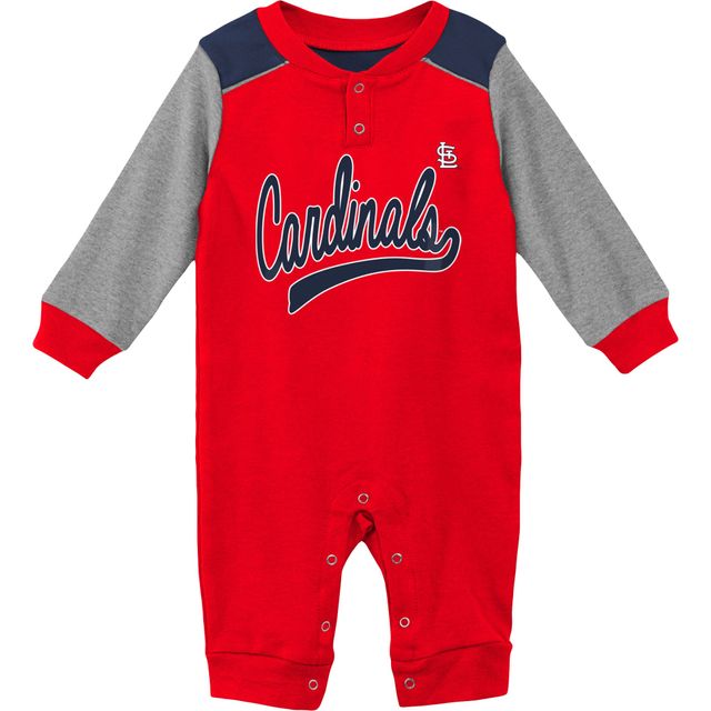Pull à manches longues Scrimmage des Cardinals de St. Louis rouge/gris chiné pour nouveau-né et nourrisson