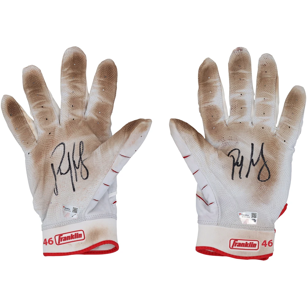 Paul Goldschmidt St. Louis Cardinals Autographed Game-Used White Franklin Batting Gloves vs. Texas Rangers on July 30, 2024
