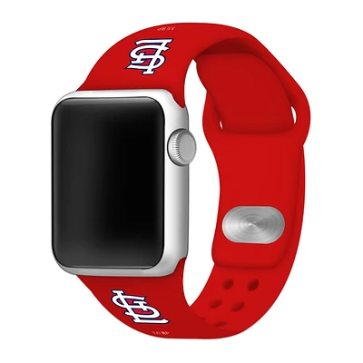 Bracelet sport rouge des Cardinals de Saint-Louis pour Apple Watch 42-44 mm