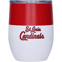 Cardinaux de Saint-Louis 16 oz. Gobelet incurvé en acier inoxydable Colorblock