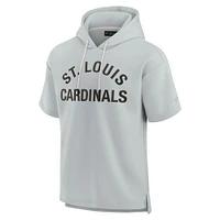 Unisex Fanatics Gray St. Louis Cardinals Elements Super Soft Fleece Short Sleeve Pullover Hoodie