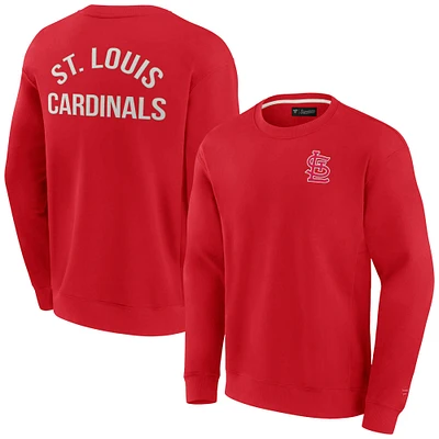 Sweat-shirt unisexe Fanatics Red St. Louis Cardinals Super Soft Pullover Crew