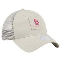 Women's New Era  Light Beige St. Louis Cardinals Square Stitch 9TWENTY Adjustable Hat