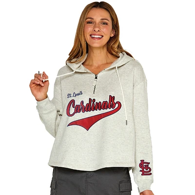 Sweat à capuche zippé en molleton doux comme un raisin pour femme, motif avoine, des Cardinals de Saint-Louis