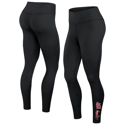 Women's Fanatics Black St. Louis Cardinals Wordmark Stack Leggings