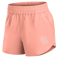 Women's Fanatics Coral St. Louis Cardinals Studio Woven Vibe Shorts