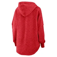 Women's Fanatics Heather Red St. Louis Cardinals Luxe Pullover Hoodie