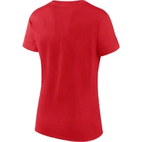 Women's Fanatics Red/Gray St. Louis Cardinals Script T-Shirt & Shorts Combo Set
