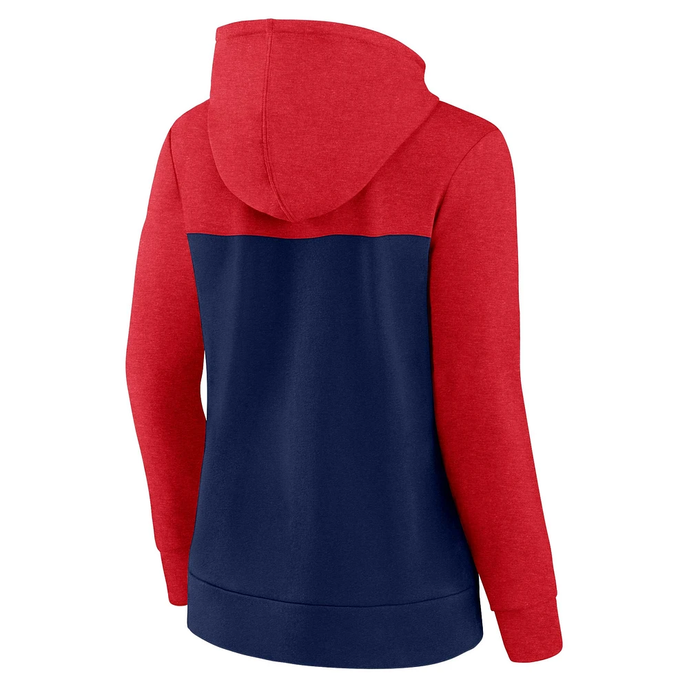 Women's Fanatics Red/Navy St. Louis Cardinals City Ties Hoodie Full-Zip Sweatshirt