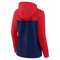 Women's Fanatics Red/Navy St. Louis Cardinals City Ties Hoodie Full-Zip Sweatshirt