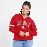 Women's Fanatics Red St. Louis Cardinals Bold Move Notch Neck High Hip Hoodie