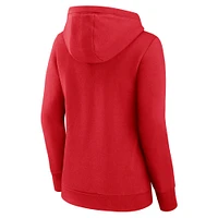 Women's Fanatics Red St. Louis Cardinals Simplicity Crossover V-Neck Pullover Hoodie