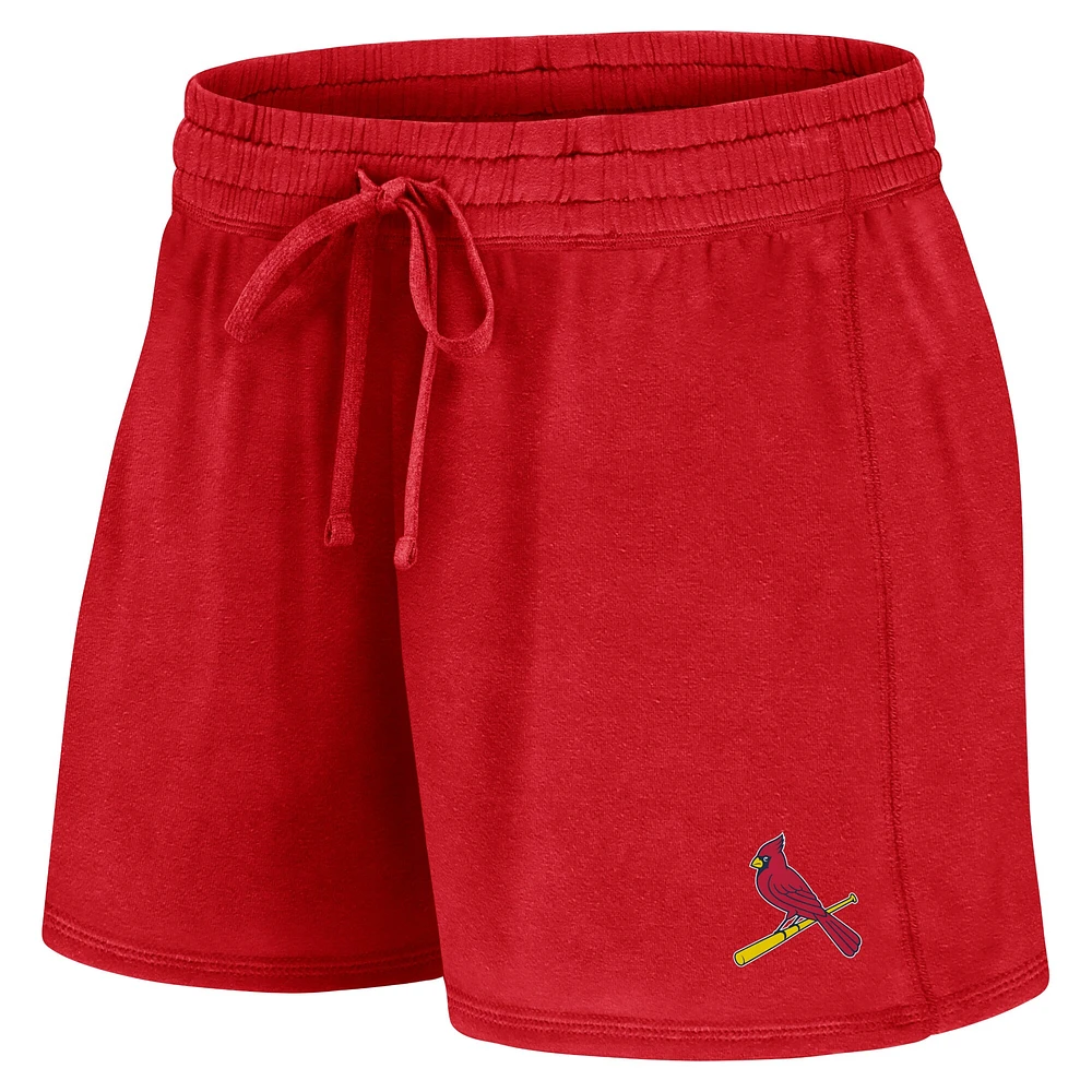 Women's Fanatics Red St. Louis Cardinals Start to Finish T-Shirt & Shorts Combo Pack